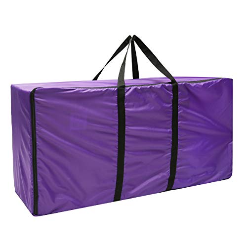 Baogu Schutzhülle für Auflagen Wasserabweisende Gartenpolster Aufbewahrung Tasche mit Tragegriff Aufbewahrungsbeutel (114.5 * 58.5 * 35.5cm, Violett) von Baogu