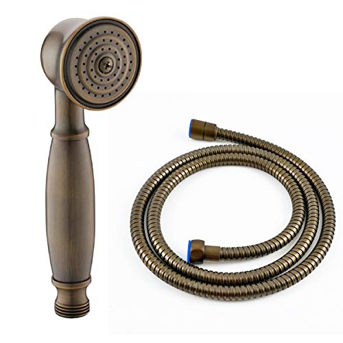 Bronze Retro Duschkopf Handbrause Set mit Brauseschlauch aus Messing von Baogu