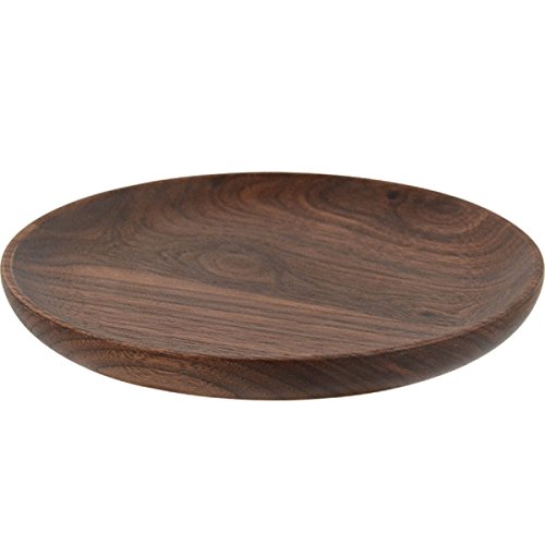 Natural Holz Serviertablett Walnuss bewaldeten Tabletts Hartholz Kuchen Dessert Snack Fruit Dry Teller 18cm von Baogu