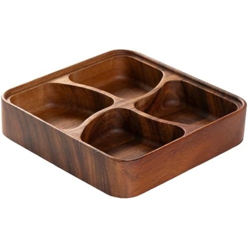 Baokuan Holz-tablett Für Nuss-Snacks, Obstteller, Erfrischungstablett, Massivholz-schüssel, Fach-Organizer, Massivholz-Geschirr Baokuan Holz-tablett Für Nuss-Snacks, Obstteller, Erfrischungstablett, Massivholz-schüssel, Fach-Organizer, Massivholz-Geschirr von Baokuan