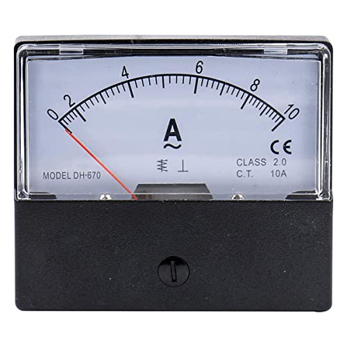 Baomain Amperemeter DH-670 AC 0–10 A Rechteckiges Ampere-Nadel-Panel-Meter Gauge Amperemeter von Baomain