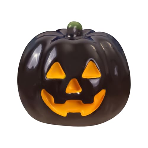 Baoqifong Halloween Kürbis Deko - Leuchtet im Dunkeln Kürbis Figur - Kunstharz Deko Für Halloween Tisch Schreibtisch Innenbereich Zimmerpflanzen Haus von Baoqifong