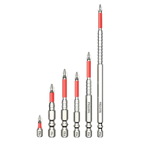 Baoqifong Hochmagnetischer Bohrersatz,Schlagbohrer-Set 6-tlg | Schlaggeschützte rutschfeste Bohrer für Bauwesen Kfz Sanitär Elektro Metallverarbeitung Möbel Baoqifong Hochmagnetischer Bohrersatz,Schlagbohrer-Set 6-tlg | Schlaggeschützte rutschfeste Bohrer für Bauwesen Kfz Sanitär Elektro Metallverarbeitung Möbel von Baoqifong