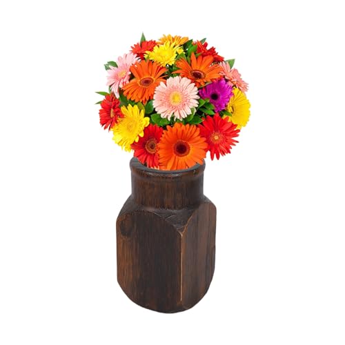 Baoqifong Holzvasen Blumen - Ästhetische Deko Für Schreibtisch - Dekorative Vase Für Kamin, Flur, Schlafzimmer & Arbeitsplatz von Baoqifong