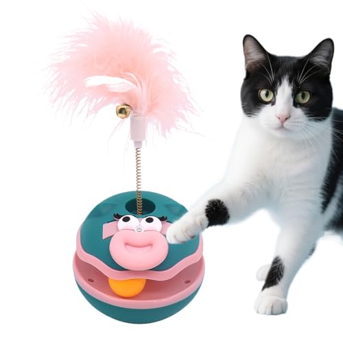 Baoqifong Interaktive Katzenball - Rotierender Spielball Anregendes Katzenspielzeug - Feder Und Glöckchen Spielspaß Für Alle Katzenrassen Bei Langeweile Baoqifong Interaktive Katzenball - Rotierender Spielball Anregendes Katzenspielzeug - Feder Und Glöckchen Spielspaß Für Alle Katzenrassen Bei Langeweile von Baoqifong
