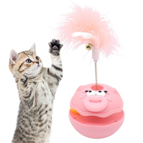 Baoqifong Interaktiver Katzenball - Rotierender Spielball Anregendes Katzenspielzeug,Feder Und Glöckchen Spielspaß Für Alle Katzenrassen Bei Langeweile Baoqifong Interaktiver Katzenball - Rotierender Spielball Anregendes Katzenspielzeug,Feder Und Glöckchen Spielspaß Für Alle Katzenrassen Bei Langeweile von Baoqifong