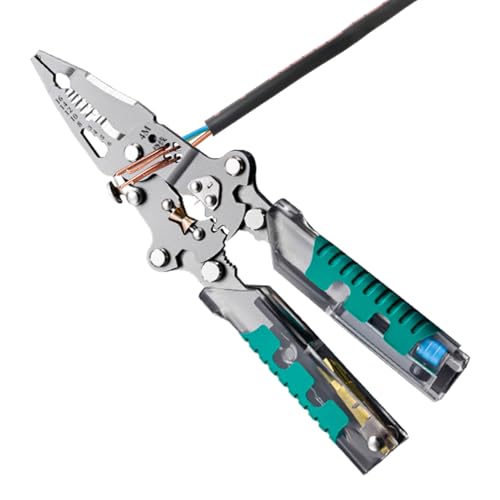 Baoqifong Kabelabisolierzange,Kabelabisolierzange Mit Spannungsprüfer - Klappbares Abisolierwerkzeug Für Haushalt, Kfz Und Elektroinstallation Baoqifong Kabelabisolierzange,Kabelabisolierzange Mit Spannungsprüfer - Klappbares Abisolierwerkzeug Für Haushalt, Kfz Und Elektroinstallation von Baoqifong