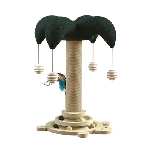 Baoqifong Katzen,Sisal Kratzbrett Für Kätzchen | Drehbarer Interaktiver Spielturm Mit Rollbahn Zum Kratzspaß Und Möbelschutz von Baoqifong