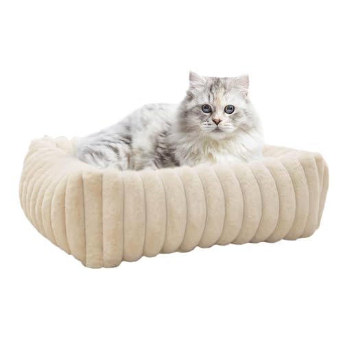 Baoqifong Katzen Kuschel Sofa,Abnehmbare Katzenmatte Waschbar - Haustierkissen Für Zuhause Reise Balkon Schlafzimmer Wohnzimmer Boden Outdoor Ecke von Baoqifong