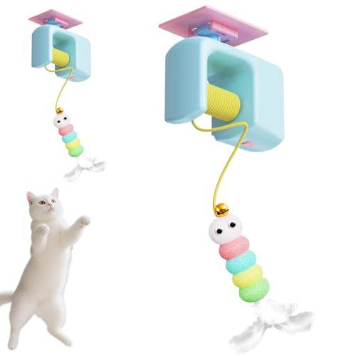 Baoqifong Katzen Spielzeug Türhänger | Interaktives Elektrisches Katzenspielzeug Mit Selbstklebend,Stabiler Spielspaß Haustier Unterhaltung Für Zuhause Garten Balkon von Baoqifong