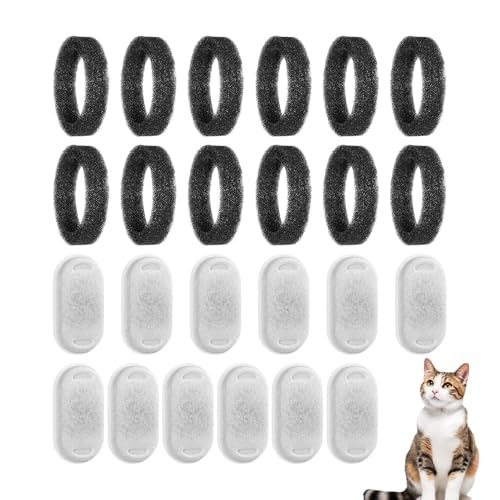Baoqifong Katzenbrunnen Filter Ersatz,12er Set Ersatzfilter Für Haustierbrunnen | Haustierzubehör Für Gesundheit Tägliche Versorgung von Baoqifong