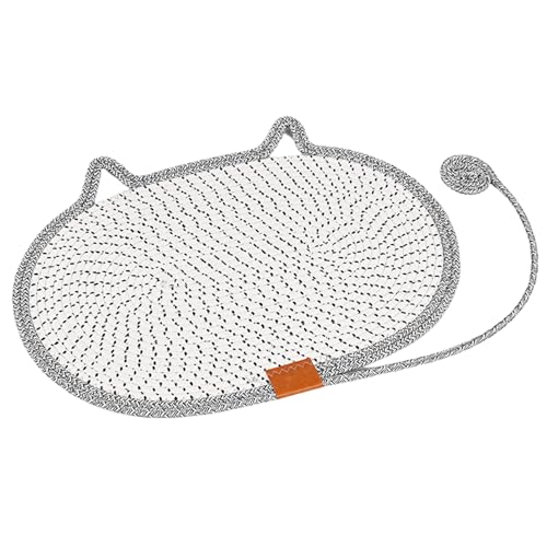 Baoqifong Katzenkratzmatte,Baumwollseil Kratzpad mit Spielzeug | Kätzchenmatte für Kratzübungen, mentale Stimulation und Training gegen Langeweile - Wohnzimmer Haus Indoor Reise von Baoqifong
