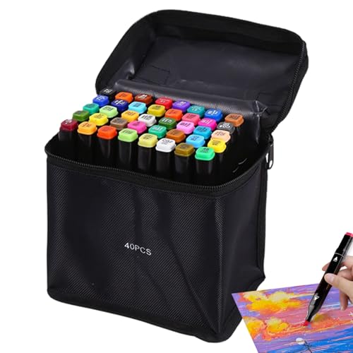 Baoqifong Kunstmarker | 40 Farben Erwachsene Malmarker Für Ausmalbücher - Schnelltrocknende Doppelspitze Für Scrapbooking Journaling Schule Zuhause Kunstunterricht Erwachsene Baoqifong Kunstmarker | 40 Farben Erwachsene Malmarker Für Ausmalbücher - Schnelltrocknende Doppelspitze Für Scrapbooking Journaling Schule Zuhause Kunstunterricht Erwachsene von Baoqifong