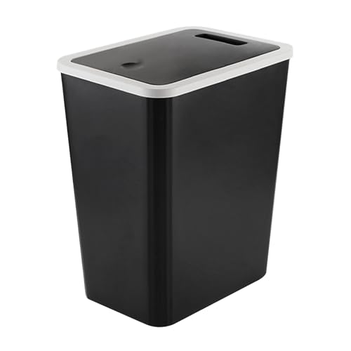 Baoqifong Mülleimer Mit Deckel | Abfalleimer Für Haushalt | 13L Schmaler Mülleimer Mit Druckknopf Für Dekorative Inneneinrichtung Badezimmer Küche Wohnzimmer von Baoqifong