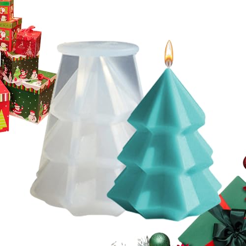 Baoqifong Weihnachtsbaum Form - Tannenbaumförmige Silikon Gießform - Dekoration Antihaft Handwerk Werkzeug für Gips Wohnkultur Epoxy Harz Seife Kerzen von Baoqifong
