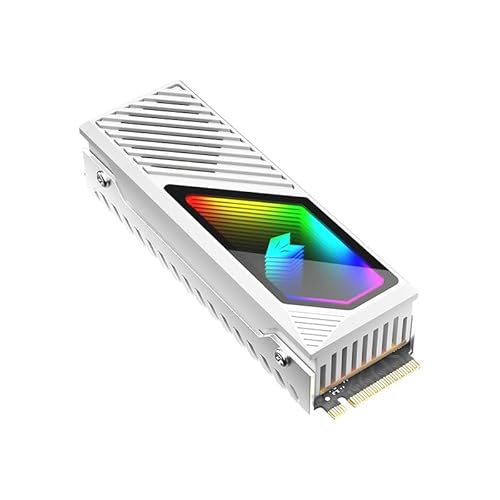 Baotkere RGB Sync M.2 NVMe SSD Kühlkörper mit eingebautem Lüfter und Thermopad, Ultra Kühlleistung mit stylischer LED und transparenter Linse Baotkere RGB Sync M.2 NVMe SSD Kühlkörper mit eingebautem Lüfter und Thermopad, Ultra Kühlleistung mit stylischer LED und transparenter Linse von Baotkere
