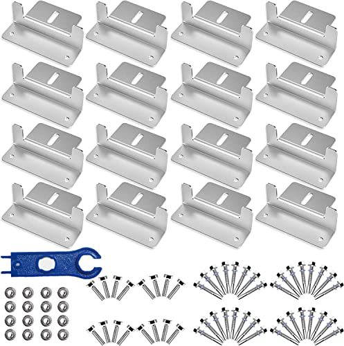 Baotkere Solarmodul-Halterungen, Korrosionsschutz-Kits mit Muttern und Schrauben, Steckschlüssel, ein Set mit 4 Einheiten von Baotkere