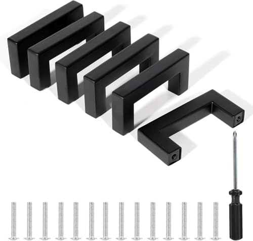 Baoweihua Möbelgriffe, Schrankgriffe 64mm Edelstahl Küchengriffe Küchenschränke Schubladengriffe Türgriffe Schwarze 6 Stück für Küchen, Schrank, Schubladen, Möbel Baoweihua Möbelgriffe, Schrankgriffe 64mm Edelstahl Küchengriffe Küchenschränke Schubladengriffe Türgriffe Schwarze 6 Stück für Küchen, Schrank, Schubladen, Möbel von Boppon