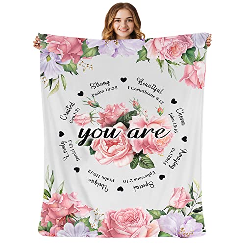 Christliche Geburtstagsgeschenke für Frauen, Freunde, Decke, 203,2 x 152,4 cm, einzigartig, inspirierend, religiös, katholisch, spirituell, Taufe, Komformation, Geschenke für Mädchen, Patentante, von Bapcoku