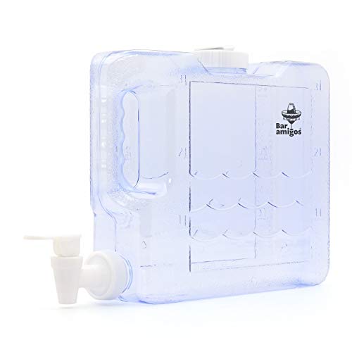Bar Amigos Kühlschrank-Wasserspender mit Wasserhahn Kunststoff, PETG für Reisen, Schreibtisch Getränke Tank Getränk nachfüllbar ideal für Büro Camping Saft Getränke Cocktails Fassungsvermögen 3 Liter von CKB LTD