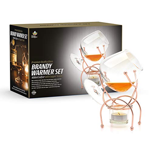 Bar Amigos Weinbrand Gläser und Cognacglas Wärmer, Kupferständer, Geschenkset mit Teelicht & Kupferhalter – Brandy Warmer Set Cognacschwenker Trinkset teelichter glas 1pc Bar Amigos Weinbrand Gläser und Cognacglas Wärmer, Kupferständer, Geschenkset mit Teelicht & Kupferhalter – Brandy Warmer Set Cognacschwenker Trinkset teelichter glas 1pc von Bar Amigos
