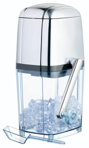 BarCraft Ice Crusher für Cocktails, mit Eisschaufel, Kunststoff und Edelstahl, 15,5 x 13,5 x 28cm, Transparent/Silber von Bar Craft