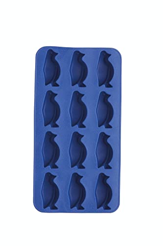 BarCraft Eiswürfelform Bar Craft-Mix It für 12 Pinguine aus Gummi in blau, 12 x 17 x 22 cm von Bar Craft