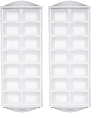 BarCraft Eiswürfelbehälter, 14 Eiswürfel, Kunststoff, 26 x 12cm - White (Packung mit 2) von Bar Craft