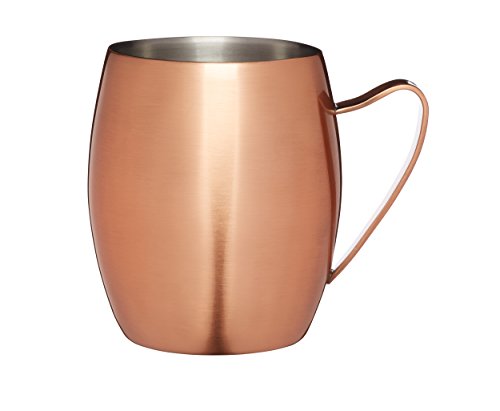 BarCraft Isolierter Moscow-Mule-Becher mit Kupferbeschichtung, Edelstahl, 370 ml von Bar Craft