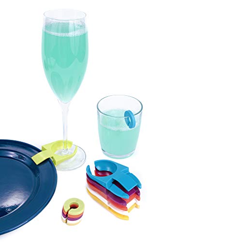 Bar Originale für Partys, Buffet Clip und Marker Glas. Tellerglashalter. Weinglashalter. Bierclips. Getränk Clips von Bar Originale