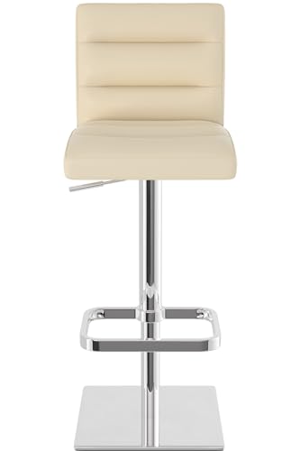 Bar Stools UK Luxus Chrom Echtleder Barhocker - Creme Bar Stools UK Luxus Chrom Echtleder Barhocker - Creme von Bar Stools UK