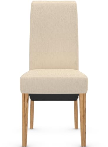 Bar Stools UK York Esszimmerstuhl, Eichenholz, cremefarben von Bar Stools UK