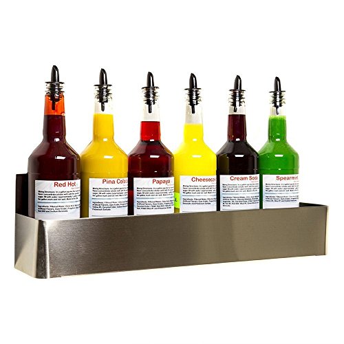 BarBits Speed Rail 55,9 cm – hält bis zu 6 x 1 Liter Flaschen, Edelstahl Bar Speed Rail Halter von BarBits