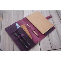 Leder B5 Mappe Personalisiertes Reise Mappe, Notizblock Mappe von BarKraft