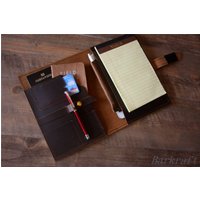 Personalisierte Leder Portfolio Ordner Rindsleder Notizblock Halter von BarKraft