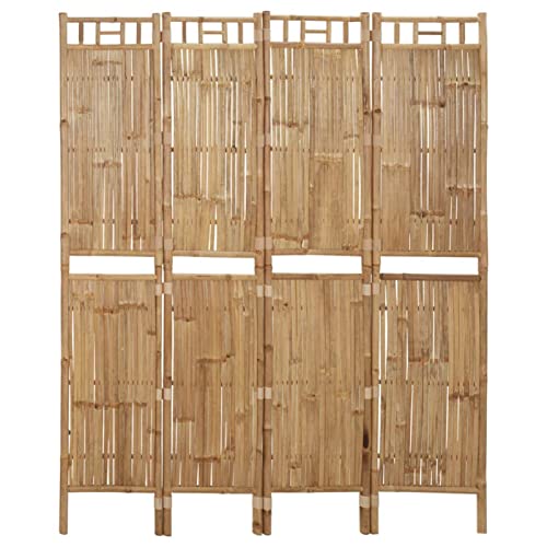 BaraSh 4-TLG. Raumteiler Bambus 160x180 cm Paravent Outdoor Wetterfest Paravent Outdoor von BaraSh