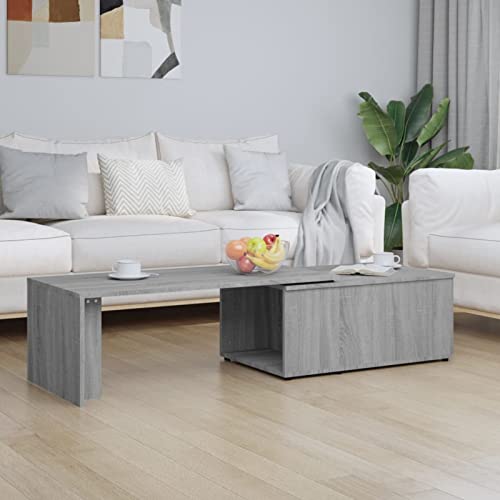 BaraSh Couchtisch Grau Sonoma 150x50x35 cm Holzwerkstoff Couch Tisch Wohnzimmer Tisch FüR Couch Wohnzimmer Couchtisch von BaraSh