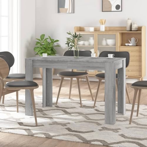 BaraSh Esstisch Esszimmertisch Dining Table Essen Tisch Esszimmertische Grau Sonoma 120x60x76 cm Holzwerkstoff - 838190 von BaraSh