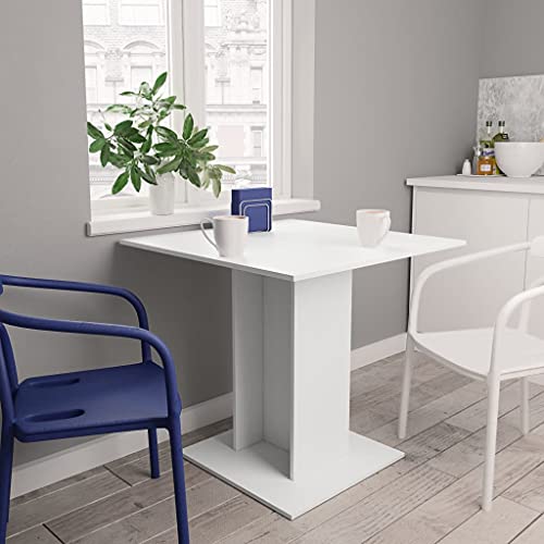 BaraSh Esstisch Weiß 80x80x75 cm Holzwerkstoff Tisch Wohnzimmer KüChentisch Klein Essen Tische Kleine Tische Wohnzimmer von BaraSh
