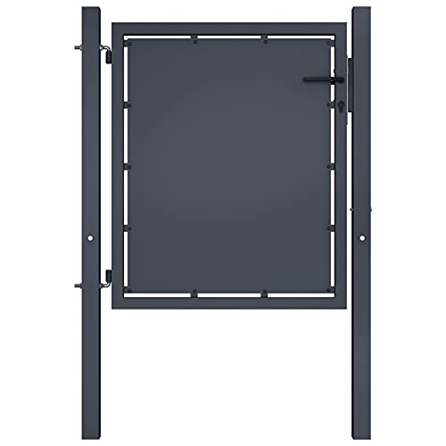 BaraSh Gartentor Stahl 100 x 75 cm Anthrazit Baum-Design GartentüRen Aus Metall von BaraSh