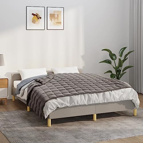 BaraSh Gewichtsdecke Grau 120x180 cm 9 kg Stoff Therapiedecke Erwachsene Weighted Blanket von BaraSh