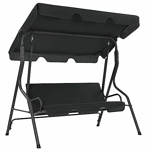 BaraSh Hollywoodschaukel Anthrazit 170×110×153 cm Hängeschaukel Gartenbank Bank Schaukel von BaraSh
