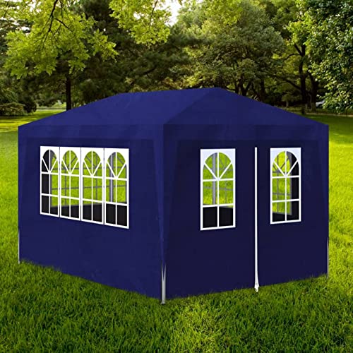 BaraSh Partyzelt Faltpavillon Wasserdicht Stabil 3x4 m Blau Pavillon 3x4 Wasserdicht Stabil von BaraSh