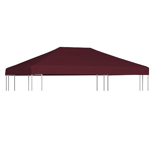 BaraSh Pavillondach 310 g/m² 3x4 m Weinrot Pavillon Wasserdicht Stabil Winterfest Ersatzdach Pavillon von BaraSh