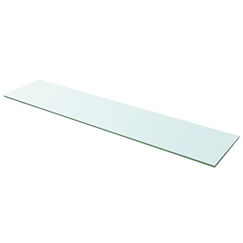 BaraSh Regalboden Glas Transparent 110 cm x 25 cm Glasplatte Nach Maß Glasplatte von BaraSh