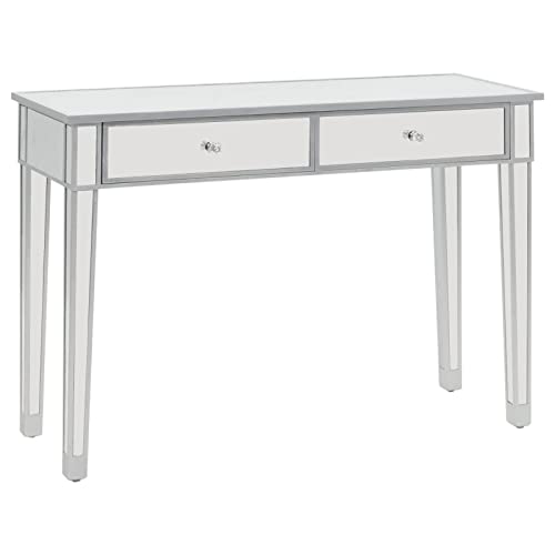 BaraSh Verspiegelter Konsolentisch aus MDF und Glas 106,5x38x76,5 cm Ablagetisch Schmal Kosolentisch von BaraSh