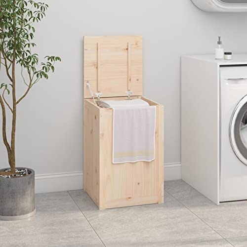 BaraSh Wäschetruhe 44x44x66 cm Massivholz Kiefer WäSchekorb Mit Deckel WäSchetruhe Sitzbank von BaraSh