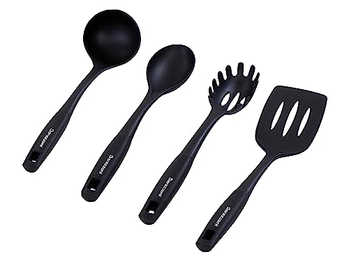 Barazzoni 801804 2021 Kochlöffel-Set, 4-teilig, Silikon und Nylon von Barazzoni