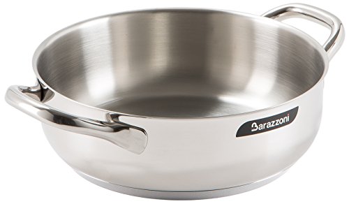 Barazzoni Chef Line Pfanne, Stahl, Stahl, 24.9 x 33.0 x 8.5 cm von Barazzoni