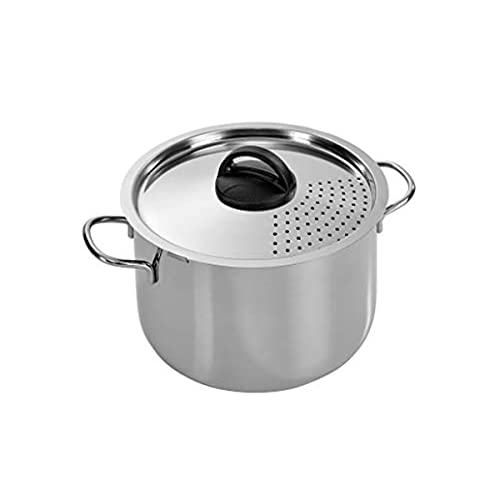 Barazzoni Spaghettitopf zum einfachen Abgießen, aus Edelstahl, 22 cm, 6 Liter von Barazzoni